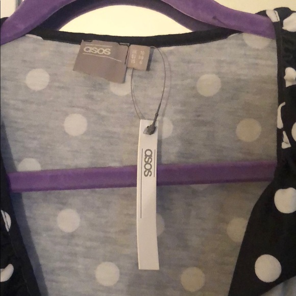 NWT ASOS polka dot wrap dress - Picture 3 of 3